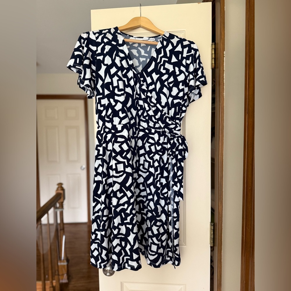 NWOT Susan Graver Regular Liquid Knit Faux Wrap Dress